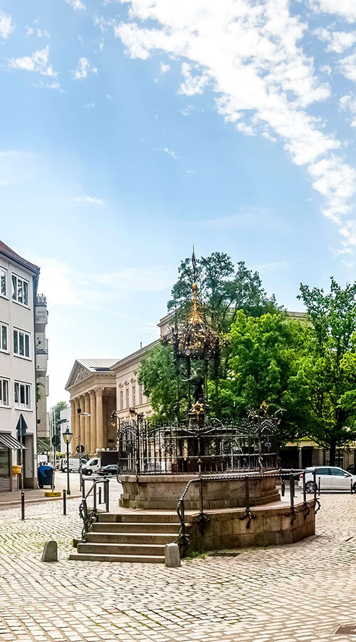 Oskar Winter Brunnen in Hannover bei Tag